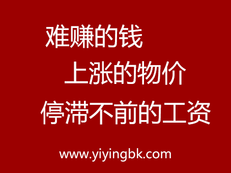 难赚的钱，上涨的物价，停滞不前的工资，www.yiyingbk.com